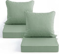 Summsun Outdoor Cushions for Patio Furniture, Faux Linen Water Resistant by SUMMSUN