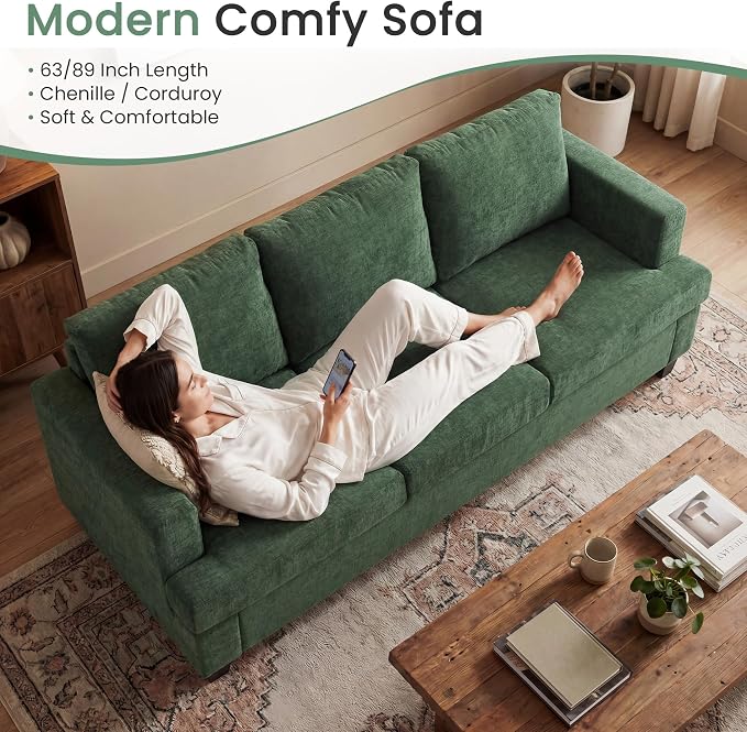 YOUDENOVA Sofa, 3 Piece Set Comfy Sofa, Loveseat & 2 3-Seater Couch - Image 6