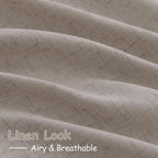 Stone Beige Linen Curtains for Living Room 120 Inches Long Light Filtering Semi - Image 4
