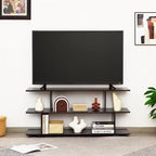 Bamboo TV Stand for TVs up to 55", 3 Tier Accent Entertainment Center - Image 3
