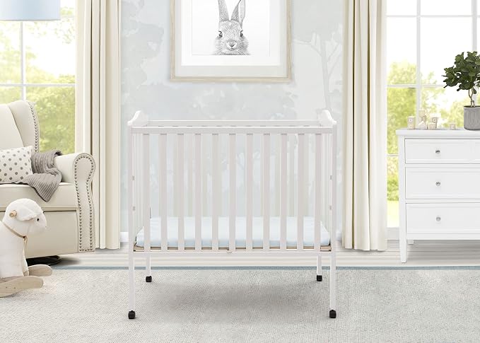 Delta Children Folding Portable Mini Baby Crib - Image 2