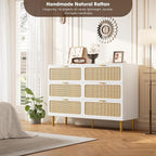 GarveeHome Rattan 6 Drawer Dressers - Image 7