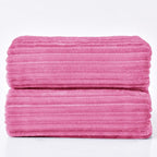 BEDELITE Ribbed Jacquard Hot Pink Blankets Queen Size - Image 9