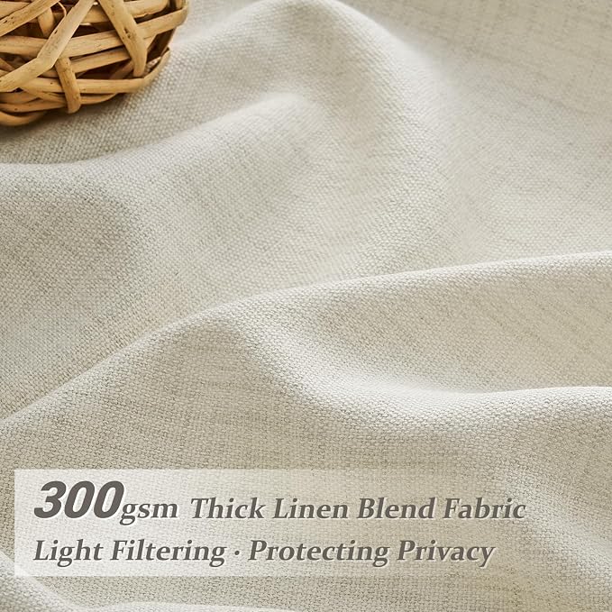 Extra Long 112 Inch Cream Pinch Pleat High Ceiling Curtains - Image 3