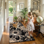 Findosom Hallway Runner Rug 3x6, Non Slip High-Low Textured Floral Washable - Image 3