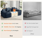 83.5" Boneless Loveseat with Ottoman, Cloud Comfy Couches - Image 4