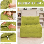 HABUTWAY Folding Sofa Bed, Convertible Sleeper Chair Bed w/Dual-Pillow & Handle - Image 6