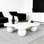 46" Cloud Coffee Table with 3 Ball Legs, Modern Irregular Center Table - Image 8