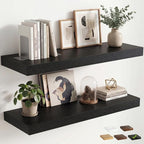 12 inch Deep Floating Shelves for Wall, 36 inch Wide Engineered Wood Wall by Venusmiles
