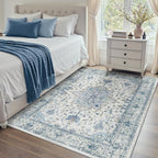 RELEANY Washable Area Rug, Water Repellent, Pet Friendly, Vintage Floral Boho - Image 2
