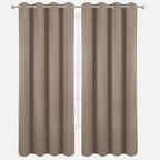 Blackout Curtains 66 x 84 inch/Cappuccino Curtains Set of 2 Panels/Thermal - Image 2