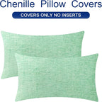 CaliTime Decorative Couch Throw Pillow Covers 20 X 12 Inches Grey Green | Pack - Image 6