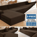 ZNSAYOTX Sectional Couch Covers, Stretch Jacquard Slipcovers - Image 2
