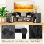 Tangkula 3 Pieces Console TV Stand, Free-Combination Entertainment Center - Image 8
