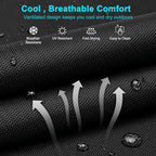 ABORON Heavy Duty Tanning Chair, 5-Gear Outdoor Folding Chaise Lounge Chair - Image 4