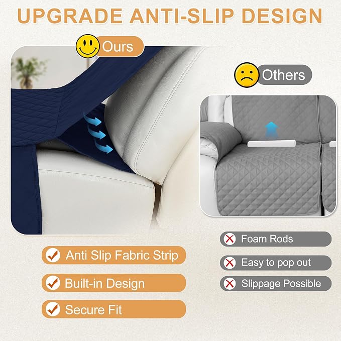 HDCAXKJ Reclining Sectional Couch Covers L Shape Recliner Sofa Middle Console - Image 3