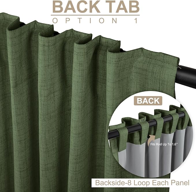 Faux Linen Total Blackout Curtains - Image 4