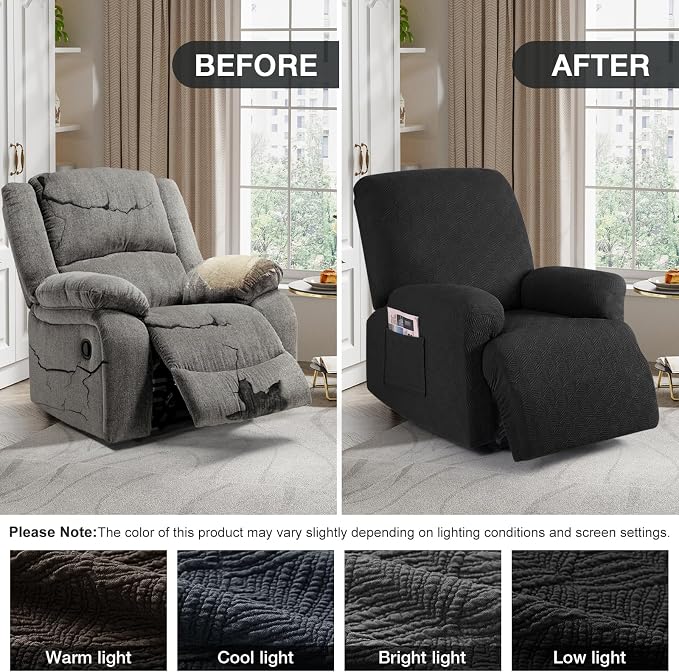Timeles Recliner Covers Recliner Chair Covers Reclining Couch Covers Sofa - Image 4