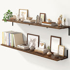 Fun Memories Deep Floating Shelves, 55W x 8D Floating Shelves Set of 2 by FunMemories
