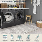 Lahome Moroccan Washable 2x6 Runner Rug, Non-Slip Beige Kitchen Hallway Runner - Image 4