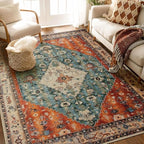 SERISSA 4x6 Washable Non Slip Boho Area Rug - Image 2