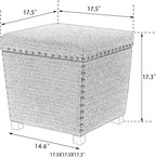 Adeco Square Storage Ottoman - Image 3