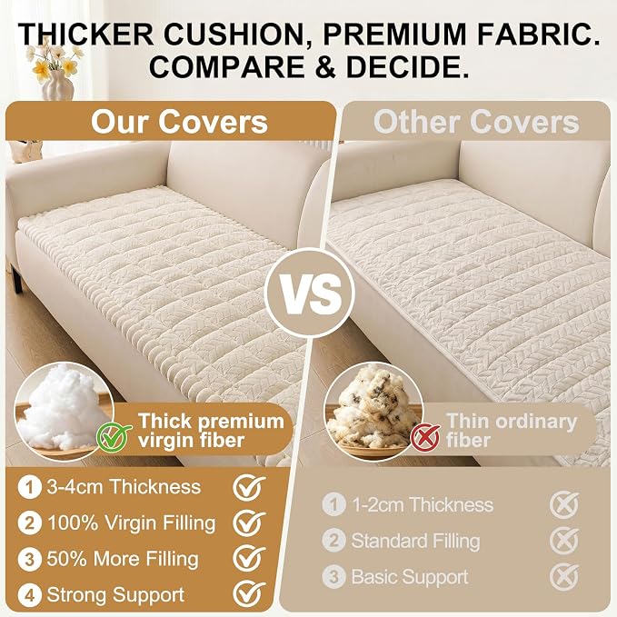 Smiry Couch Cover for Dogs, Non Slip Fuzzy Pet Sofa Arm Covers Washable | Sofa - Image 4