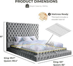 Furniture of America Sable Fabric Upholstered Step Up Queen-Size Platform Bed - Image 3