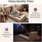 Fold Out Chair Bed, Folding Sofa Bed, 3 in 1 Convertible Sleeper Chair Bed - Image 4