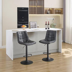 FIRAVOE Bar Stools Set of 2, Adjustable Counter Height Bar Stools 24"-33" - Image 4