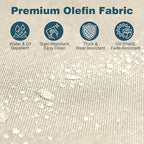 Patio Furniture Set, High Back Swivel Chairs, Weather Resistant Olefin Fabric - Image 5