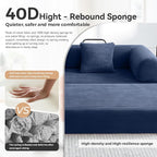 Convertible Sofa Bed with Corduroy Pillow, Comfy Floor Sofa Bed Compressed Sofa - Image 7