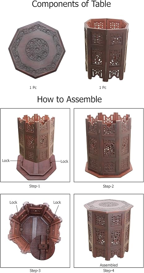 COTTON CRAFT Solid Wood Accent End Table - Image 9