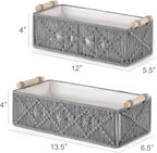 Mkono Macrame Storage Baskets Boho Decor Box Handmade Woven Decorative - Image 6
