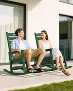 SERWALL Outdoor Rocking Chair, Oversized Rocking Chair - Image 8