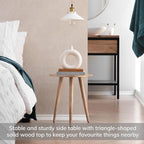 MH London Bond Wooden Triangle End Table - Image 4