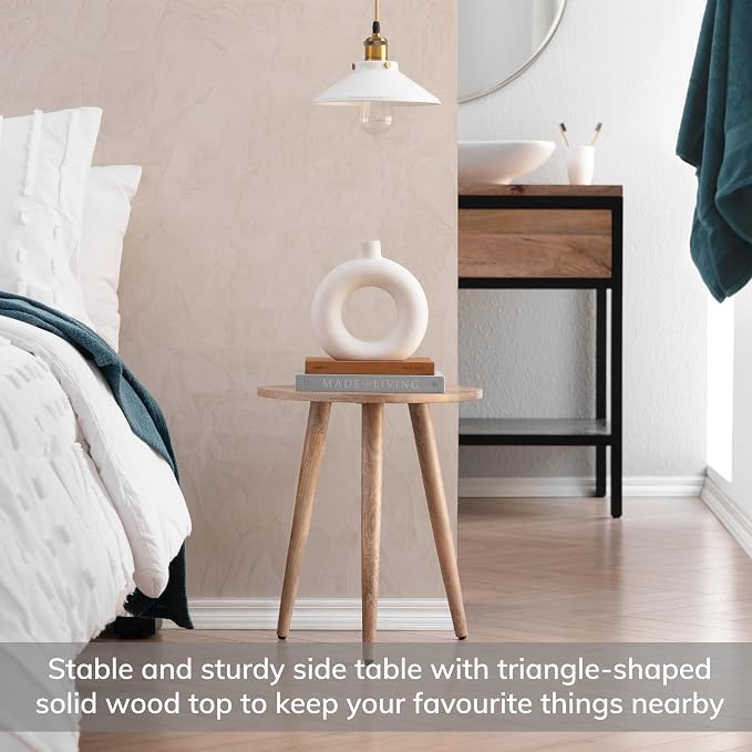 MH London Bond Wooden Triangle End Table - Image 4