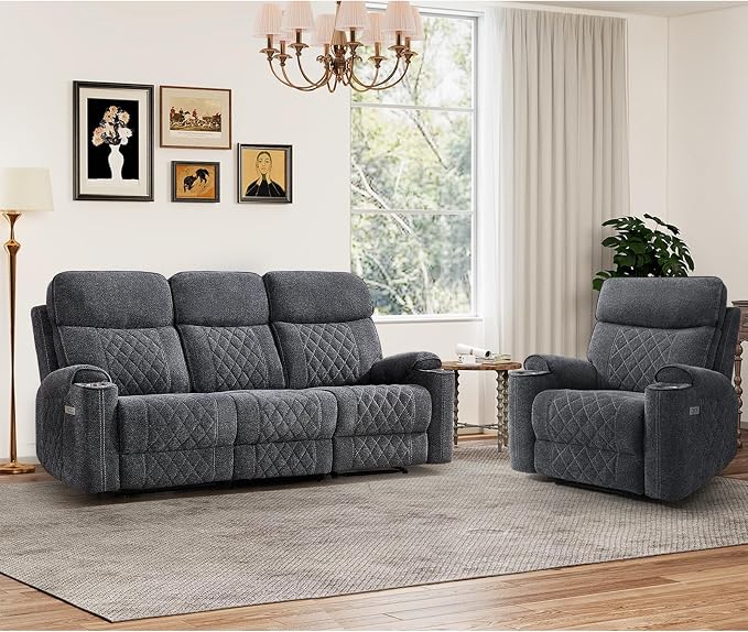 HAOMARKETS 2-Piece Electric Recliner Sofa Set by HAOMARKETS