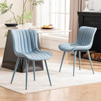 YOUNUOKE Mid-Century Modern Dining Chairs Set of 2, Armless Accent Chair by YOUNUOKE