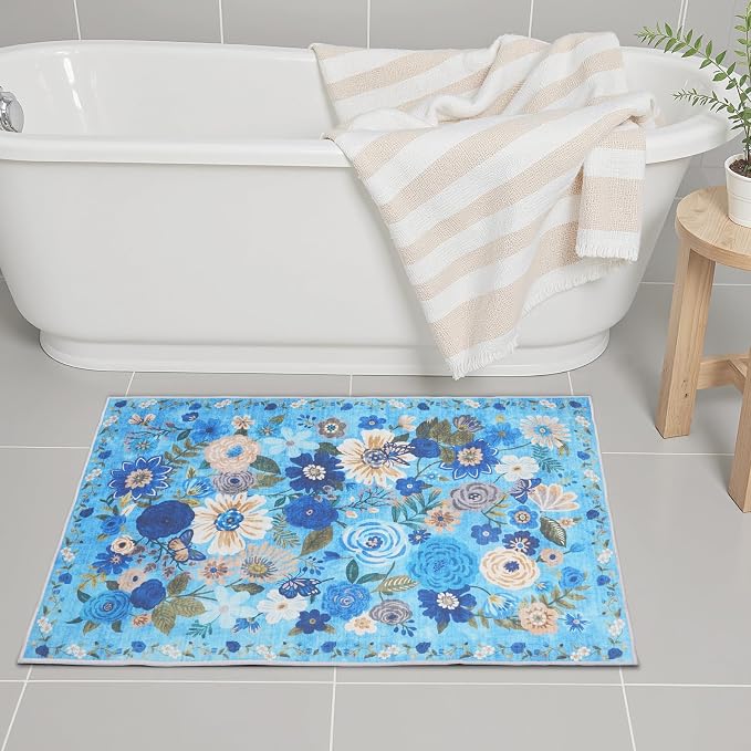 24x17 Inch Door Mat Indoor Entrance, Floral Area Rug Non Slip, Rug | Low Pile - Image 5