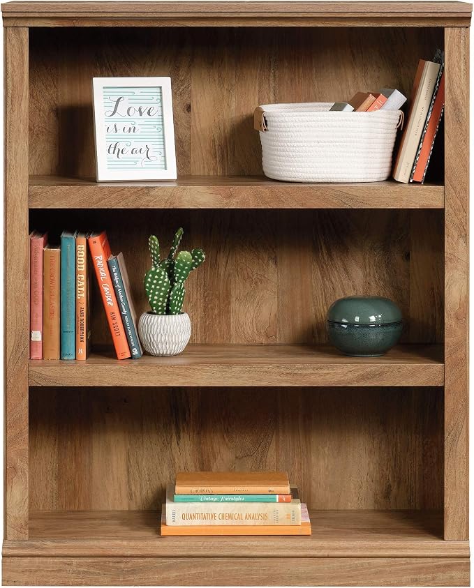 Sauder Miscellaneous Storage 3-Shelf Bookcase/ Book shelf, Sindoori Mango finish - Image 12