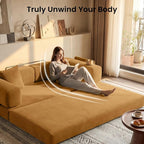 78.8" Convertible Futon Sofa Bed, Corduroy Futon Couch - Image 5