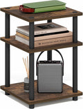 Furinno Turn-N-Tube Side Table, 3-Tier Square Modern End Table, Toolless Open by Furinno-FitsYourSpaceFitsYourBudget