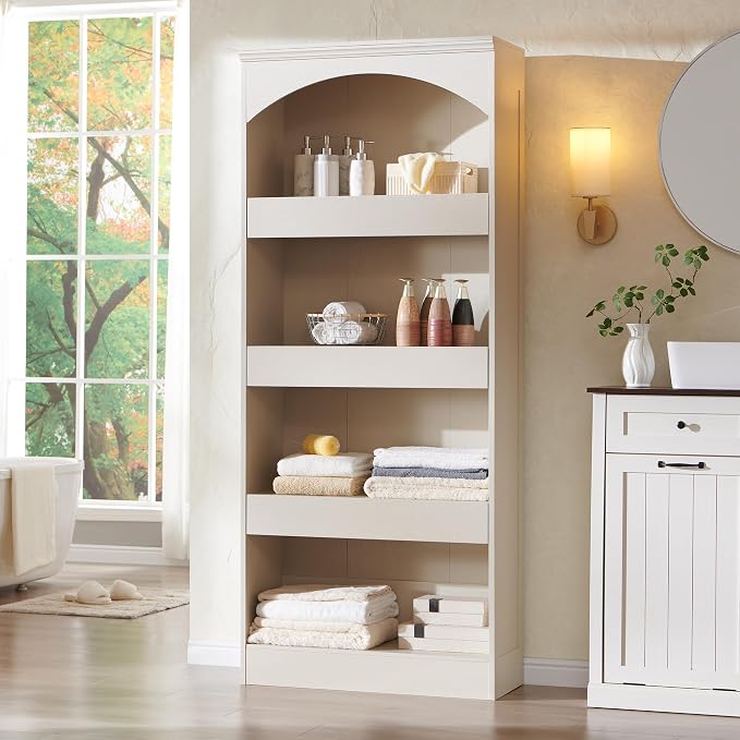 IFGET 76" Tall Arched Bookcase - Image 7