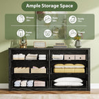 GarveeHome 6 Drawer Dresser for Bedroom, Wide Wood Chest of Drawers Handle Free - Image 6