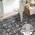 Lahome Moroccan Washable Round Area Rug, Soft Round Rugs 6ft Ultra-Thin | - Image 3