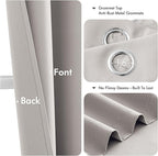 MIULEE Blackout Curtains for Bedroom 2 Panels 40 x 72 Inch Long Cobblestone | - Image 4