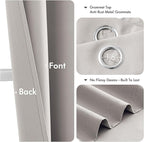 MIULEE Blackout Curtains for Bedroom 2 Panels 40 x 45 Inch Long Cobblestone | - Image 4