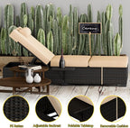 GAOMON Chaise Lounge Chairs Set of 2, Outdoor PE Rattan Chaise Lounge Chair - Image 7