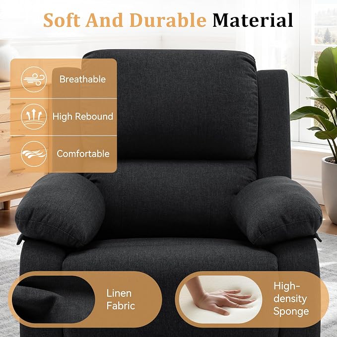 Korser Recliner Chair, 360 Swivel Rocker Chair - Image 8